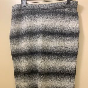 Black and White Pencil Skirt